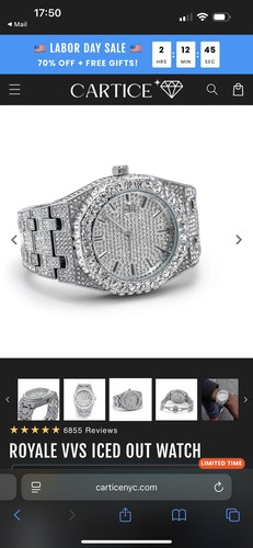 Orologio uomo hip hop - orologio,