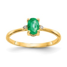 Anello pietra nascita smeraldo
