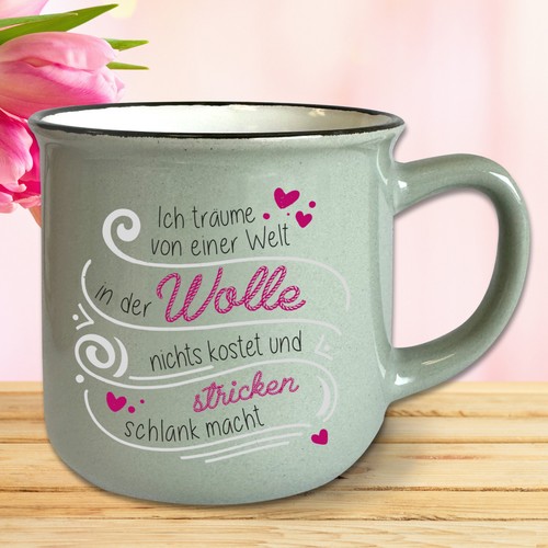 Tazza vintage con scritta