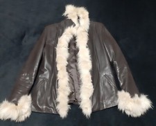 Giacca Donna Vera Pelle con Profilo Pelliccia Volpe