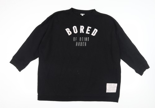 Felpa maglione ovs unisex nera - maglione,