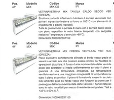 Vetrina calda e vetrina fredda