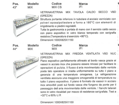 Vetrina calda fredda - e,
