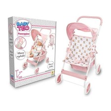 Giocattolo Passeggino Baby Teo per Bambole Colore Rosa in Metallo Teorema