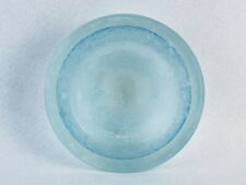 Vaso Svuota tasche Ciotola Vetro Murano Scavo Azzurro Modernariato Design 1980