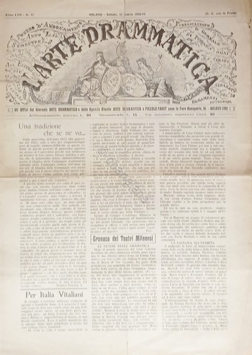 Giornale arte drammatica - giornale,