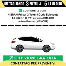 Tagliando per NISSAN Pulsar 2 Volumi/Coda Spiovente 1.6 DiG-T 140 kw Benzina ...