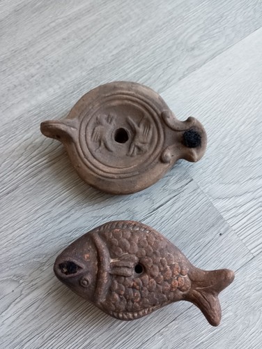 Antica lucerna terracotta - antica,