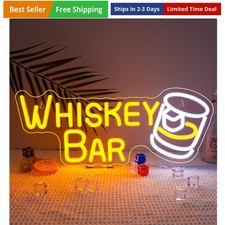Insegna Neon Whiskey Bar Luci