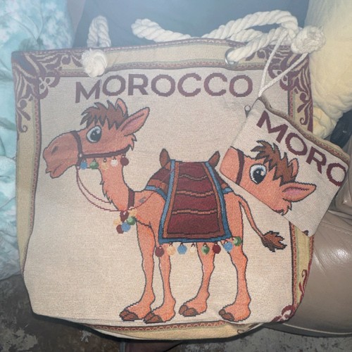 Borsa tote ricamata stampa
