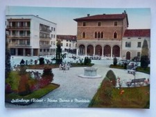 SPILIMBERGO Piazza Duomo Fiat 500 bambini Udine Pordenone vecchia cartolina