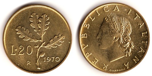 Italia lire 1970 - 20,