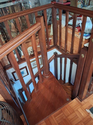 Scala chiocciola legno - a,