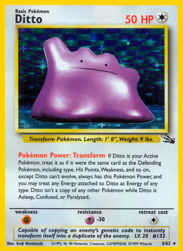 Ditto pokemon fossil - -, 3/62