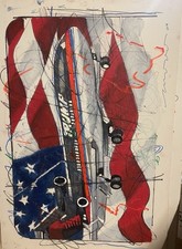 ENRICO MANERA DIPINTO TECNICA MISTA SU CARTONE Misure 105x72