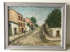Pittura con cornice Scuola Di Maurice Utrillo Inizio Novecento di Montmartre