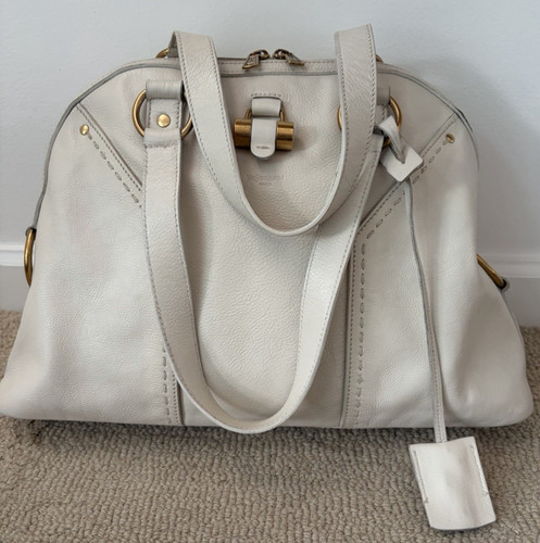 Borsa mano cream ysl yves - a,
