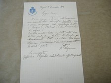 LETTERA AUTOGRAFA NAPOLI 1913 DEL DEPUTATO SICILIANO DI ENNA NAPOLEONE COLAJANNI