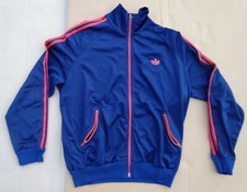 Tuta ADIDAS ultra vintage anni 70/80 strisce blu/arancioni CESTINO funk/hip-hop RARA!