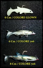 10 pesciolini shad amo piombati pesca spinning pesci gomma artificiali MF5311