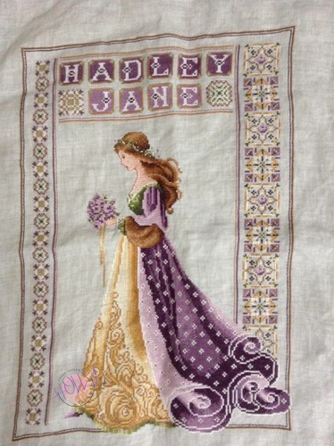 Cross stitch pattern - cross, lady