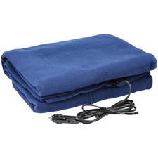 Coperta Auto Elettrica Blu Navy Riscaldata Pile da Viaggio 59x43 per Freddo