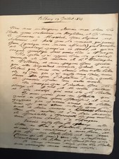 lettre du Comte D’Artois