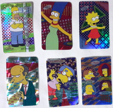 The Simpson 6 Special Cards Olografiche Collezione Numeri 1-2-4-6-10-9 Vintage