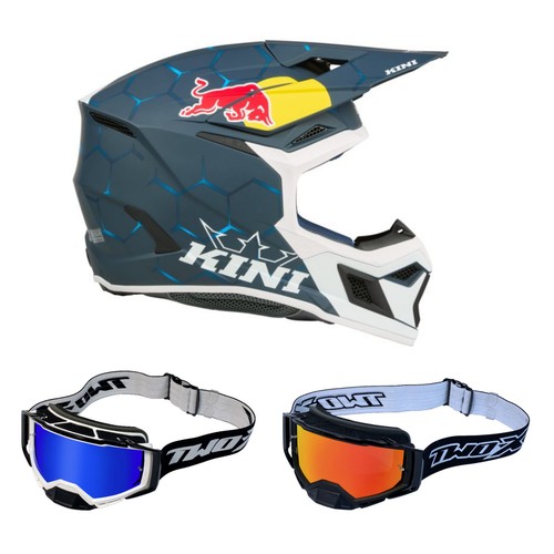Casco cross kini - da, red
