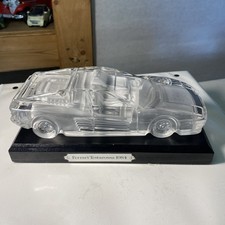 1984 FERRARI - FERMACARTE AUTO CRISTALLO VETRO TESTAROSSA CON BASE INFERIORE IN VELLUTO