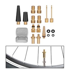 Per Bici Kit Adattatore Pompa 17pz Compatibile con la maggior parte delle valvole aria disponibili