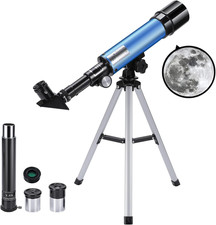 Telescopio Astronomico Bambini,  360/50Mm Telescopio Rifrattore Con Treppiede Re