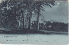 NERVI - GENOVA - VILLA GROPALLO - CHIARO DI LUNA - VIAGG. 1905 -92432-