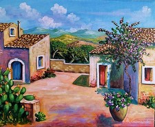 Quadri dipinti di paesaggi e marine . Olio 50 x 40 cm