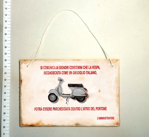 Insegna targa vespa - insegna,