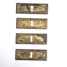 Lotto di 4 Bocchette  in Ottone Antichizzate Stile Neoclassico Restauro Maniglie