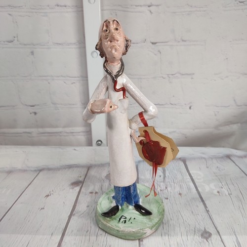 Figurina dottore ceramica - figurina,