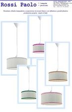 Lampadario paralume cilindro a