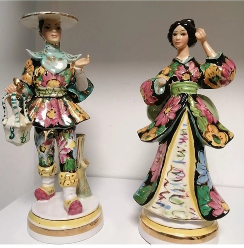 Vintage pair liani - of, painted