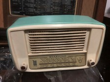  Radio da comodino in bakelite bicolore, no plastica, funzionante  	Wundercart