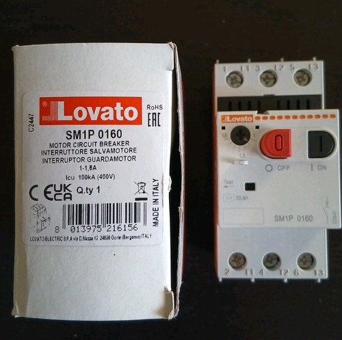 Lovato sm1p0160 motor circuit - sm1p0160,