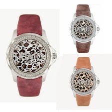 Orologio Donna LIU JO Luxury WILD Pelle Swarovski Maculato Marrone Beige Prugna