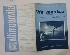 SPARTITO MUSICALE 'NA MUSICA CANZONE NAPOLETANA 1961 DOMENICO MODUGNO PUGLIESE A