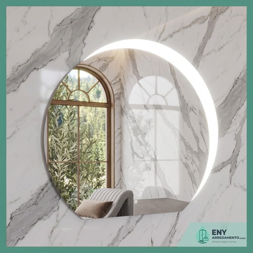 Specchio bagno led tondo - specchio,
