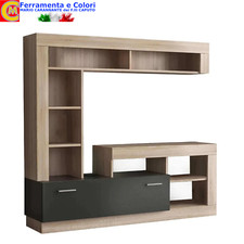 Parete Attrezzata LEA Sala Pranzo Salotto Soggiorno Mobile Tv 170x42x170 cm Wood