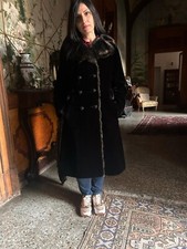 cappotto castorino rasato nero collo in volpe lavorazione artigianale