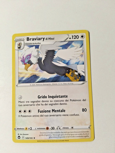 Carta pokemon braviary - braviary, di