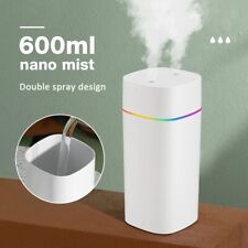 600ML UMIDIFICATORE AMBIENTE A ULTRASUONI DIFFUSORE OLI ESSENZIALI AROMI LUCI LE