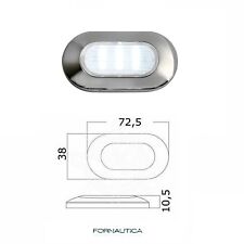 LUCE DI CORTESIA BARCA GOMMONE 6 LED STAGNA 12V CAMPER - ACCESSORI NAUTICA