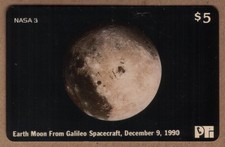 Nasa 3: Foto Di Luna Presa By Galileo Spacecraft Usato Telefono Card
